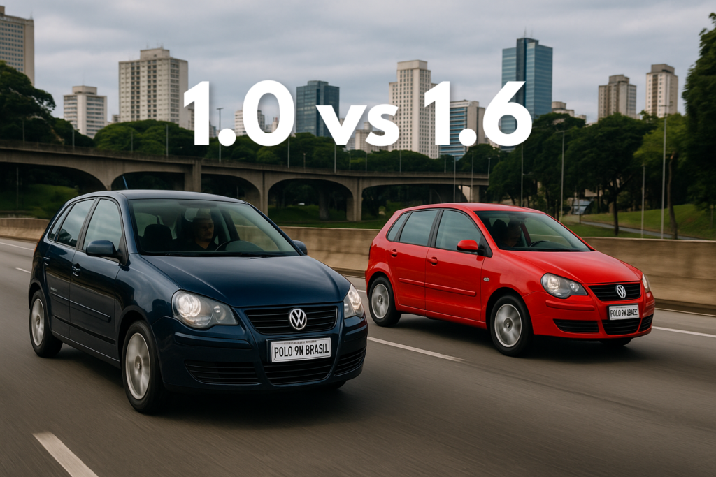 Comparativo Volkswagen Polo 1.0 vs 1.6 2002 a 2009