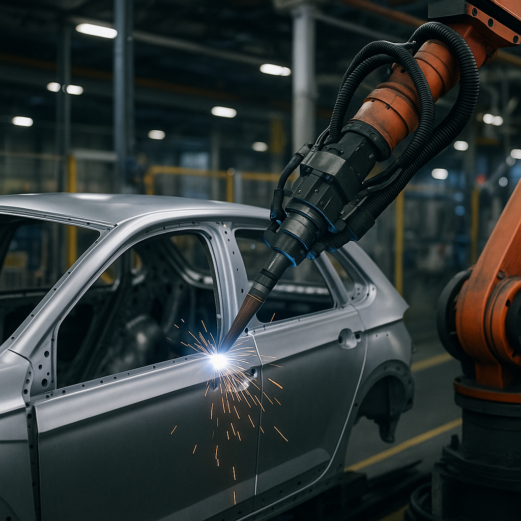 Soldagem a laser na carroceria do VW Polo 9N