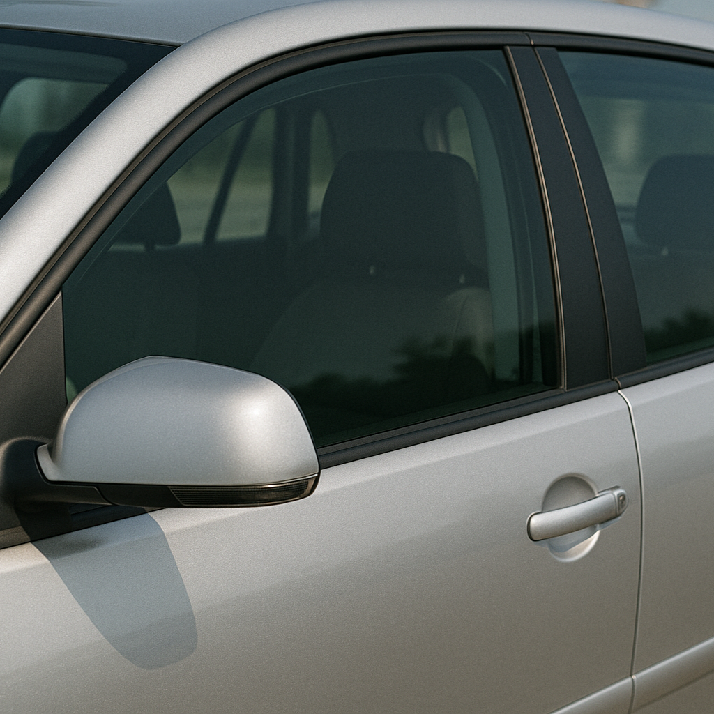 Insulfilm legalizado instalado em vidro automotivo no Volkswagen Polo 9N