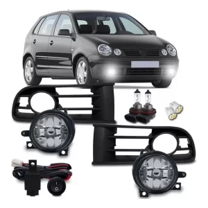 Kit Farol Milha Polo 2003 2004 2005 2006 + 4 Brindes