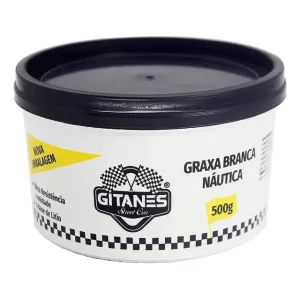 Graxa Branca Base Lítio Naútica Automotiva E Motos Gitanes 500g