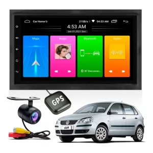 Kit Multimidia Android Polo 2003 A 2013 Moldura + Câmera Ré