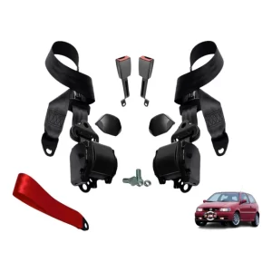 Kit Completo Cinto De Segurança Dianteiro Para Vw Polo