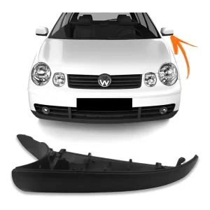 Capa Inferior Do Retrovisor Esquerdo Polo 2003/2011 Original Preto