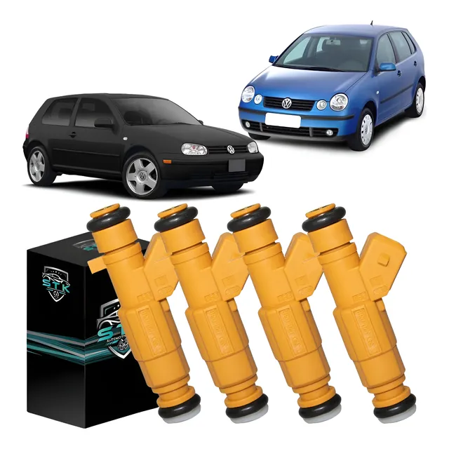 Kit 4 Bicos Injetores Vw Golf Polo 1.6 2001 2007 0280156096