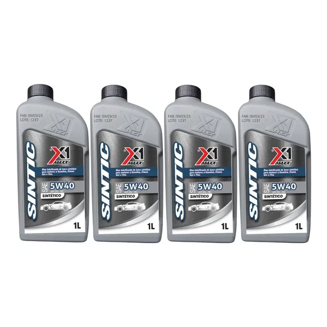 Kit 4 Óleo 5w40 Lubrificante Sintetico P/ Motores Cansados