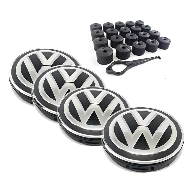 Kit Calotinha Tampa Miolo De Roda Volkswagen Polo Fox