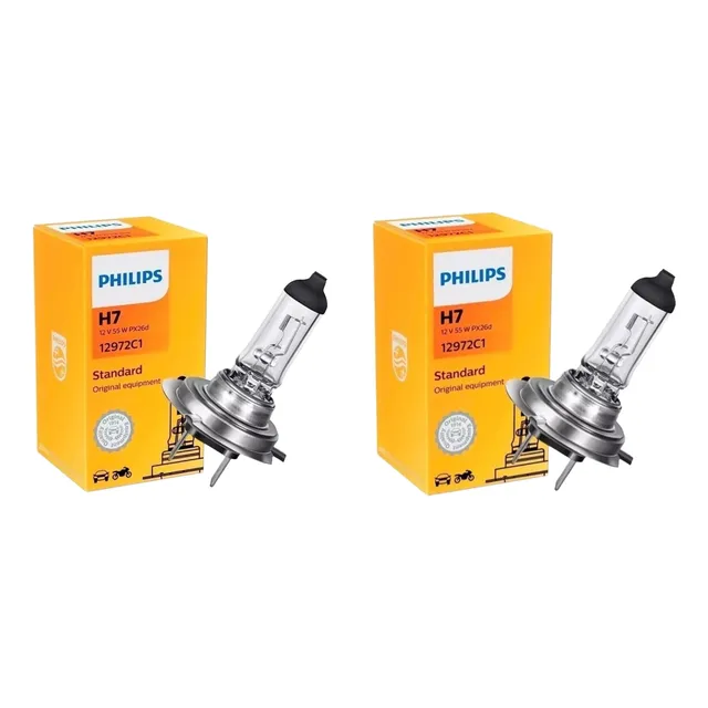 Par Lâmpada Farol H7 12v 55w Philips Original Premium Oferta