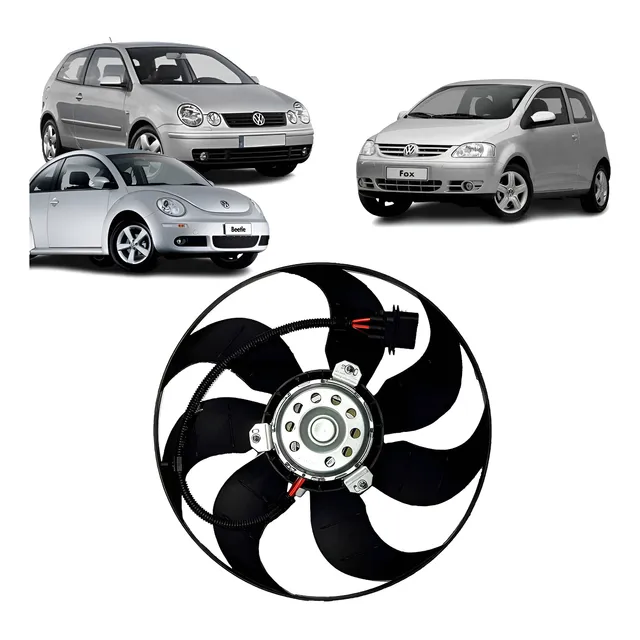 Motor E Ventoinha Maior Radiador Fox Polo New Beetle Com Ar