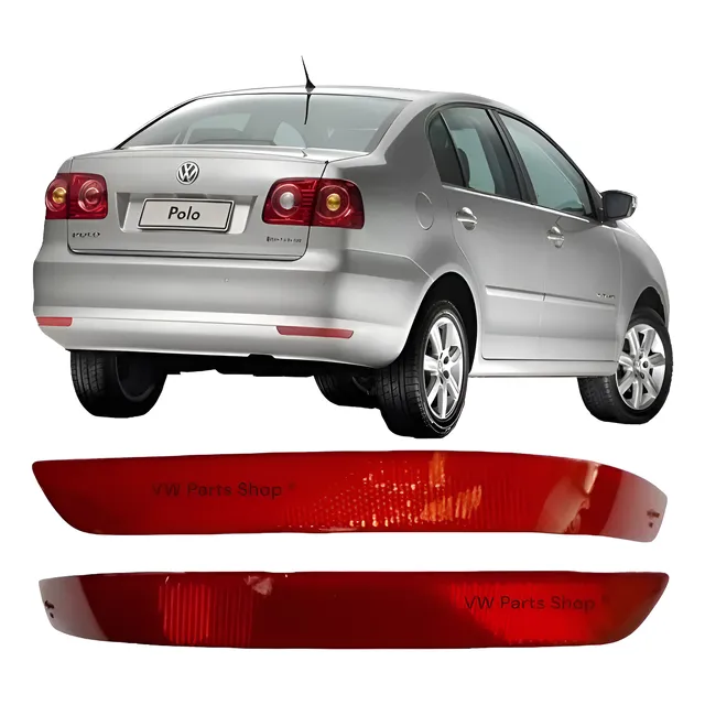 Refletor Traseiro Esquerdo Parachoque Polo Sedan Original Vermelho